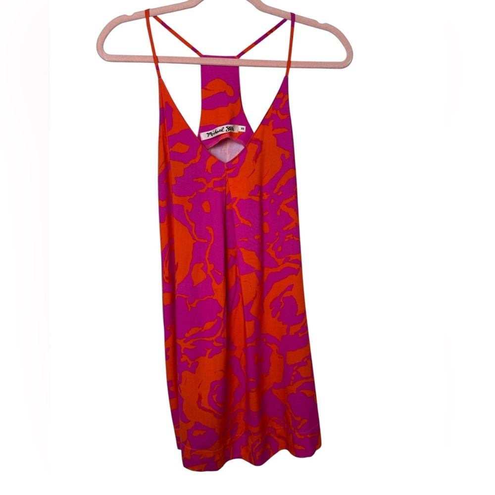 Michael Stars Vibrant Pink and Orange Top